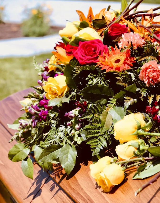 Beautiful and compassionate funeral casket spray