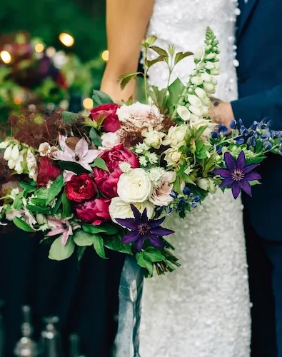 Romantic wedding bouquet by PJ's Petals